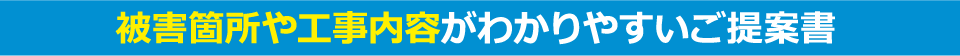被害個所や工事内容がわかりやすいご提案書