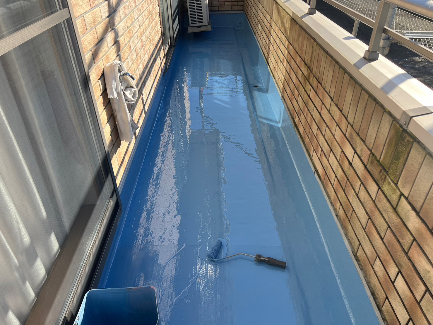 守山区のベランダ防水2回目施工