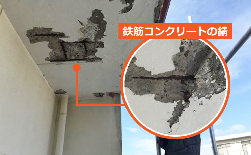 鉄筋コンクリートの錆 鉄筋コンクリートの錆