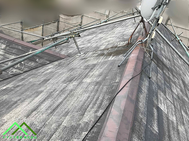 名古屋市熱田区　【棟板金修理】屋根修理は足場を活用が賢い！棟板金を再利用して修繕