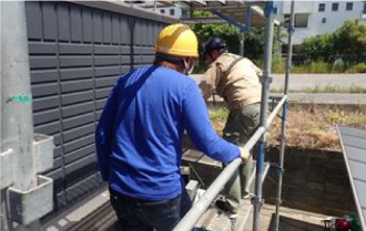 自宅での工事の様子