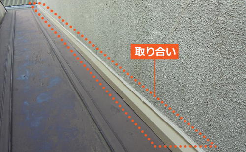 屋根と外壁との取り合い