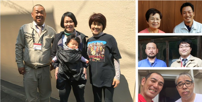 施工後の施工主との写真