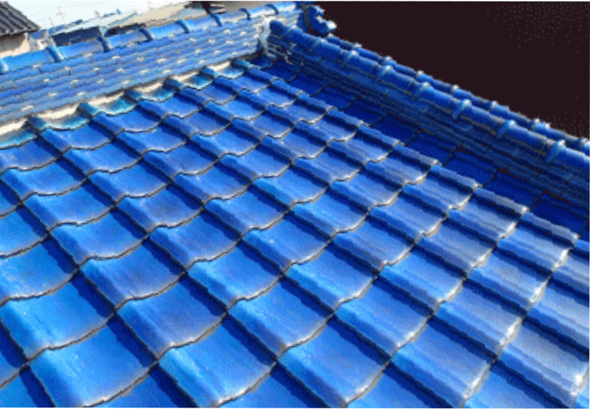 葺き直し工事をした後の屋根