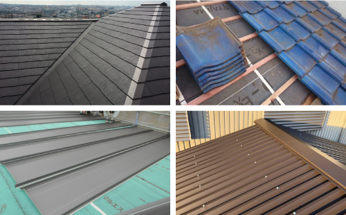 屋根材とは屋根表面に敷設された瓦やスレートなどを指す 屋根材とは屋根表面に敷設された瓦やスレートなどを指す