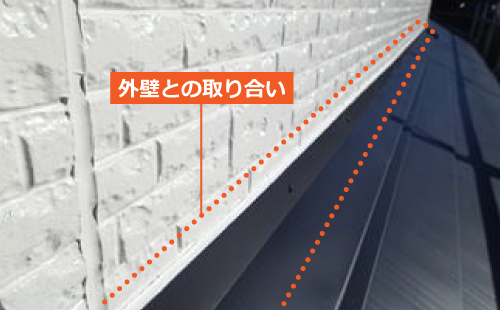 外壁と屋根の取り合い