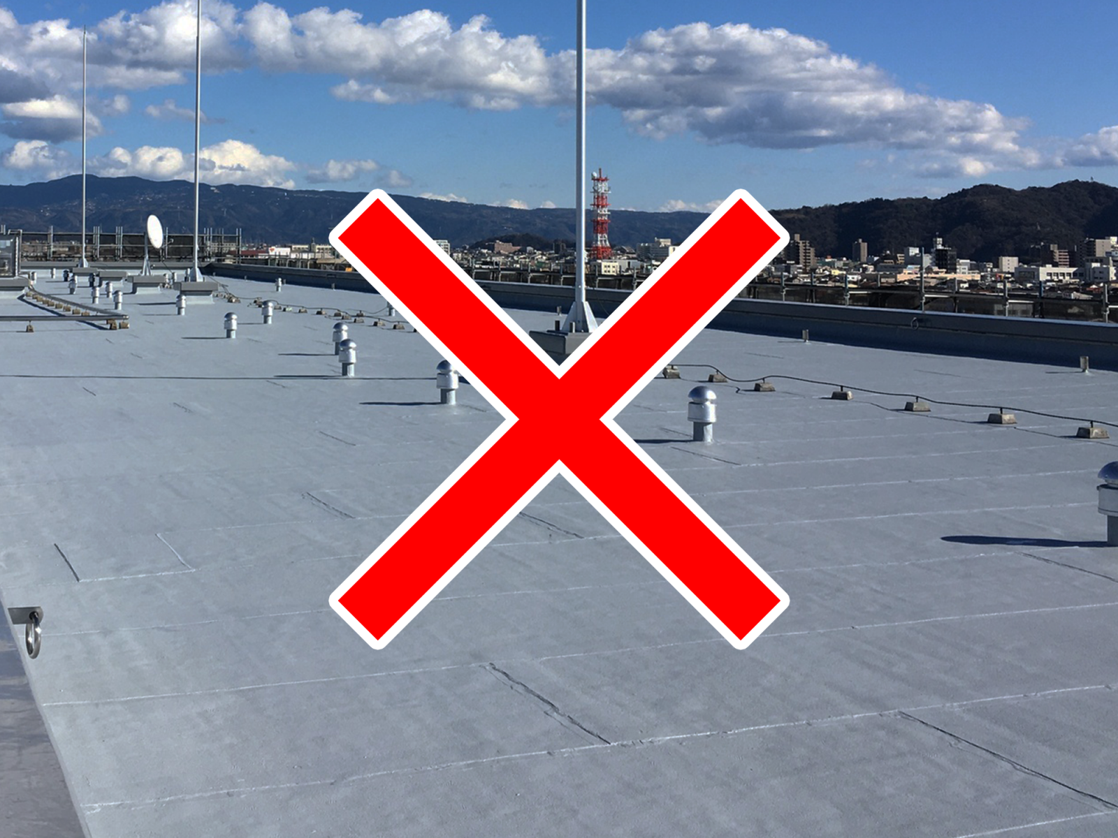 屋上は向かない