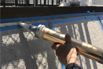 雨漏り原因のコーキング充填 雨漏り原因のコーキング充填