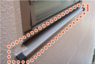 窓サッシの下枠 窓サッシの下枠