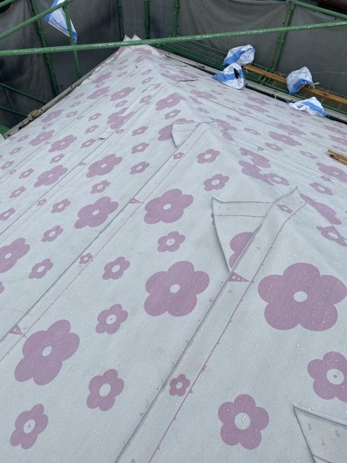 セメント平瓦　ルーフィング