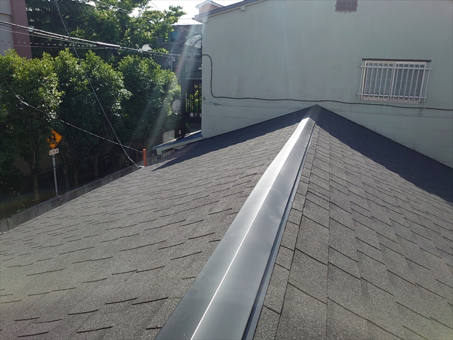 オークリッジスーパーで葺き替え雨漏りが止まりました