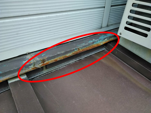 沼津市屋根板金錆び