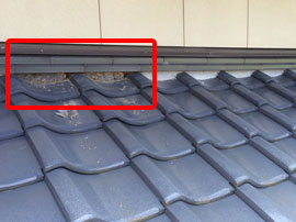 漆喰部分補修ビフォー