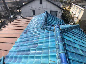 瓦屋根の様子