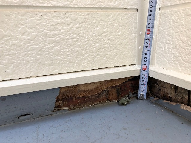 防水立ち上がり下地劣化