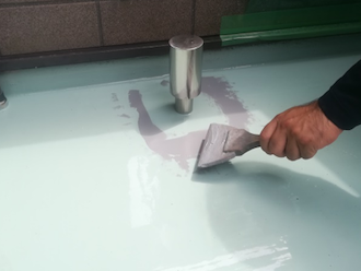 ウレタン防水塗布（2回目）