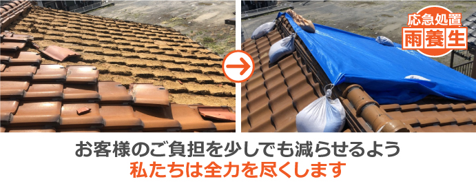 お客様の負担を減らせるよう全力を尽くします お客様の負担を減らせるよう全力を尽くします