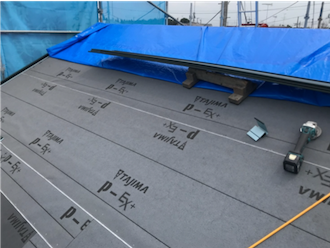 防水シートの施工