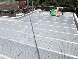 通気緩衝シート貼り付け