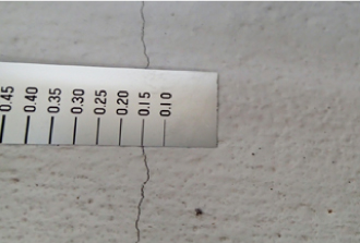 危険度の低いヘアクラック 危険度の低いヘアクラック