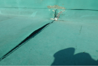 シートの剥がれ