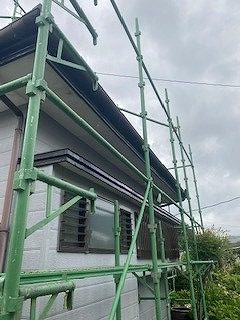 2階建ての仮設足場