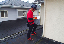 外壁点検の様子