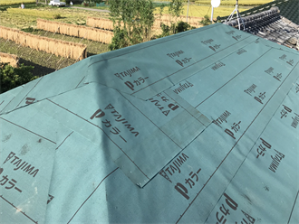 ルーフィング施工