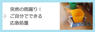 突然の雨漏り！ご自分でできる応急措置