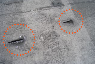 シートの亀裂・破れ