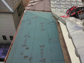 ルーフィング敷設完了