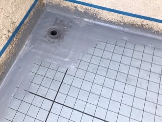 西多摩郡奥多摩町日原にてベランダのウレタン防水工事（通気緩衝工法）が竣工し雨漏り改善