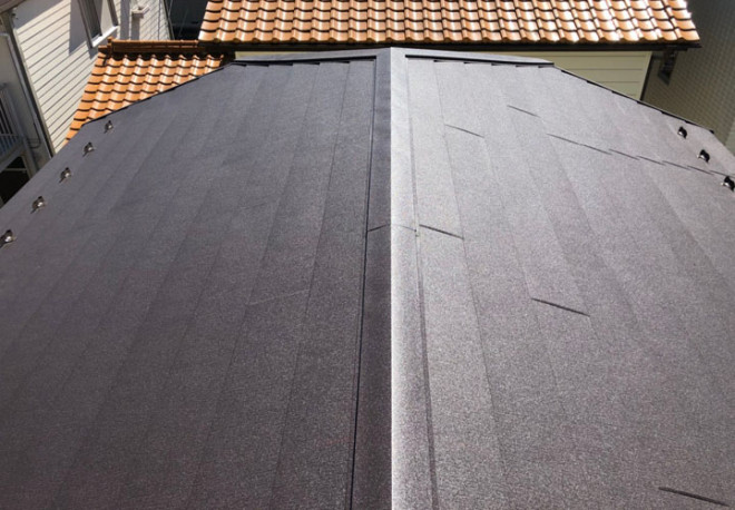屋根カバー工事が完了