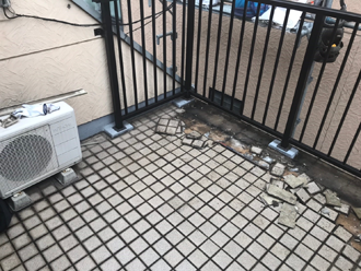 タイルを撤去します