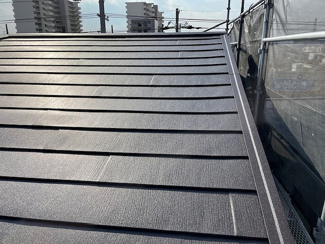 東大阪市　スーパーガルテクト　施工完了　ケラバ