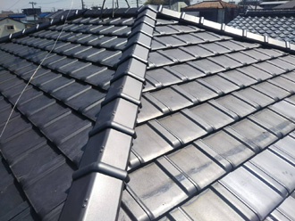 屋根部分吹き替えと棟取り直し工事完了