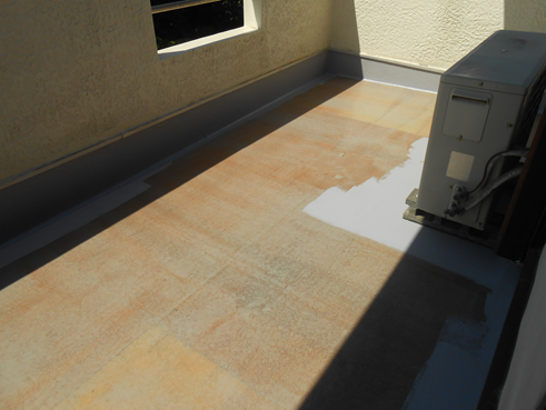 沼津市雨漏りベランダ防水工事