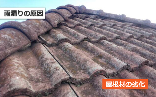 劣化した屋根材