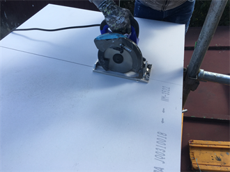 ケイカル板の加工