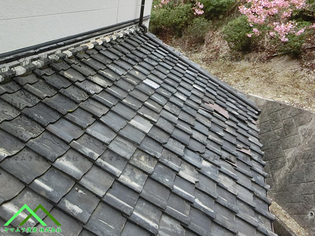 名古屋市緑区にて色褪せたいぶし瓦の葺き替え工事！古いいぶし瓦の葺き替え方法と工程