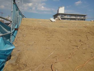 瓦を剥がした屋根