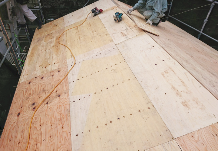 下地（野地板）の補強