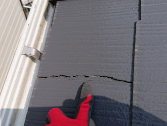 スレートのひび割れ