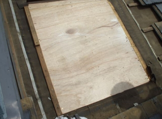 下地で塞いだ天窓