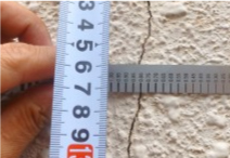 外壁クラックの拡大箇所 外壁クラックの拡大箇所