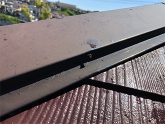 他の棟板金でも釘の浮き