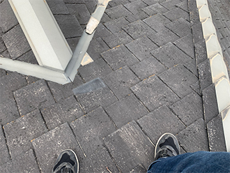 板金周辺ではスレートの欠けも発見