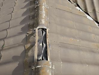 棟瓦の欠損