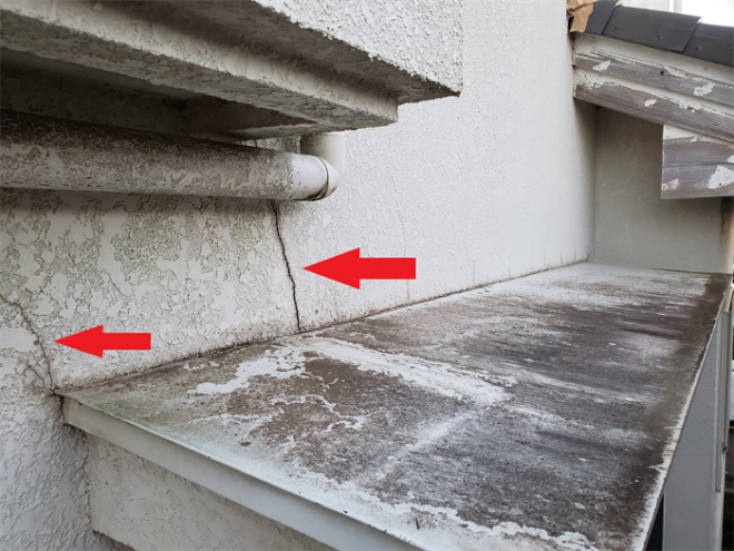 外壁へのクラック