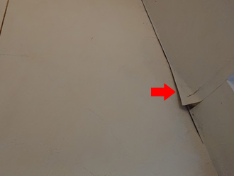 綾瀬市深谷中でクロス黒ずみと剥がれからの雨漏り調査